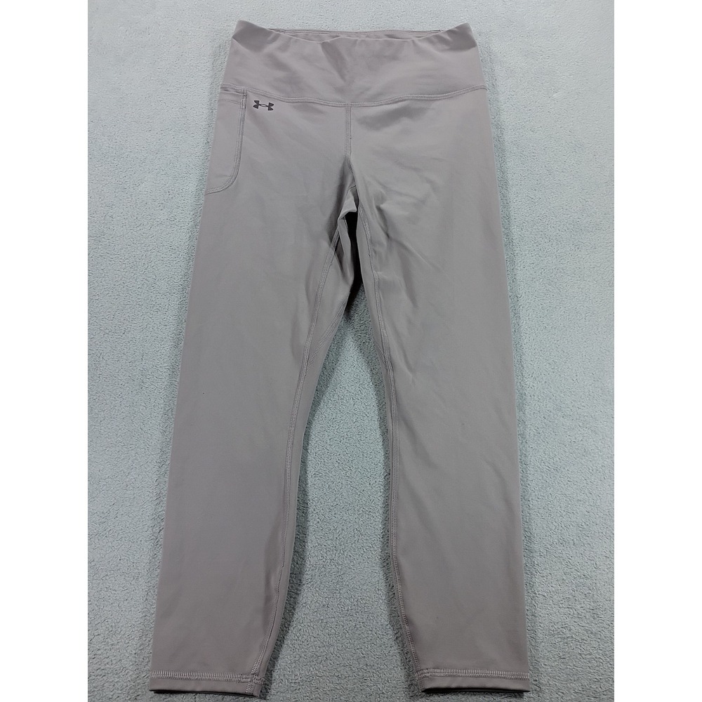 Under Armour Womens Meridian Leggings Mauve M High Rise Side Pocket